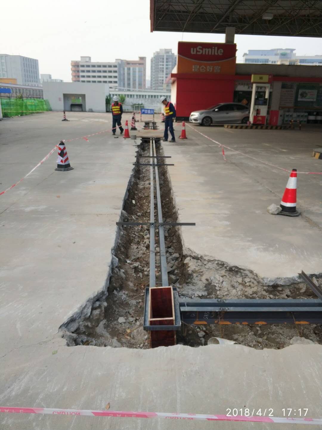中油BP斗山二號加油站環(huán)保溝維修工程